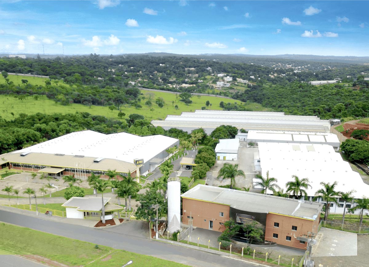 Vista aérea da fábrica da VMI Médica